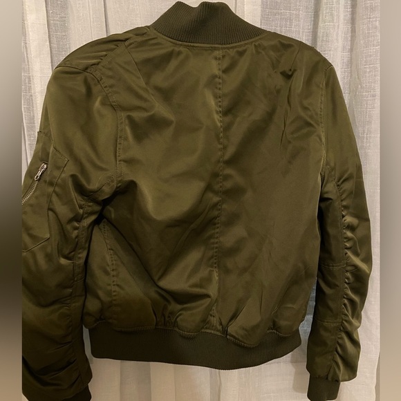 Olive Green Bomber Jacket - Picture 2 of 2